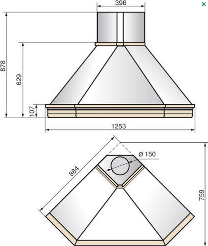 Вытяжка Elikor (Эликор) Форест 90 бежевый/дуб неокрашенный