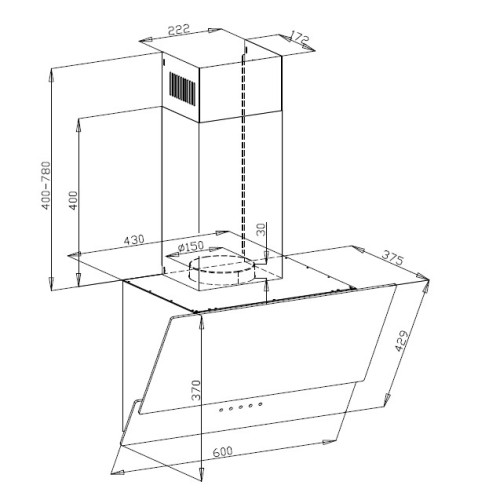 Вытяжка MAUNFELD (Маунфилд) Plym touch 60 белый