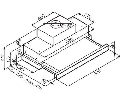 Вытяжка MAUNFELD (Маунфилд) GALAXY 90 белый