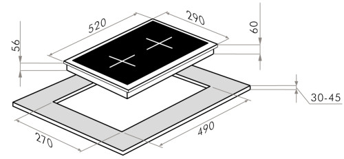 Индукционная варочная панель MAUNFELD AVI292BK