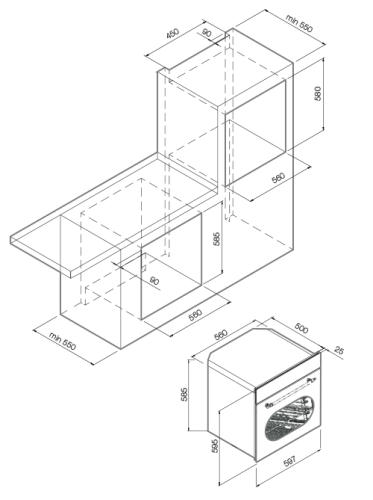 Электрический духовой шкаф GRAUDE (Грауде) BK 60.1 W