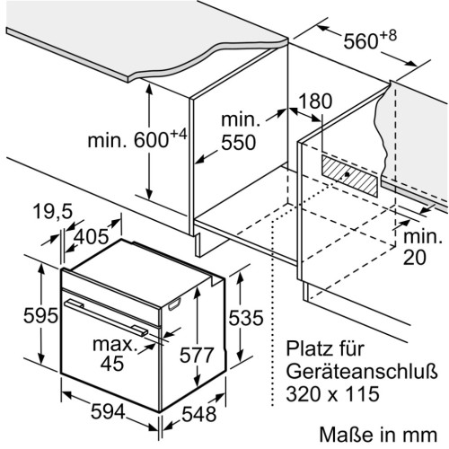 Электрический духовой шкаф Bosch (Бош) HBG632TS1
