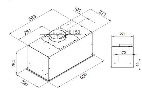 Встраиваемая вытяжка Kuppersberg (Купперсберг) IBOX 60 B
