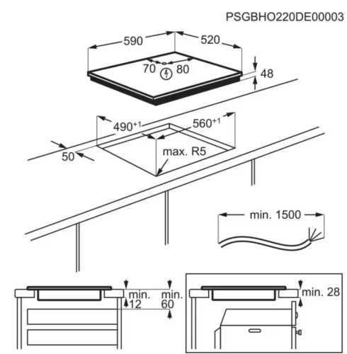 Индукционная варочная панель Electrolux (Электролюкс) LIB60420CK