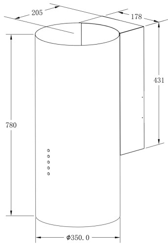 Вытяжка Meferi (Мефери) TUBE35IX ULTRA