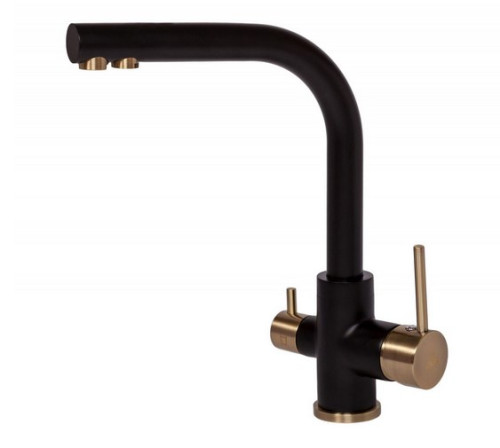 Смеситель для кухни Paulmark (Паульмарк) Essen Es213011-401-BR, антрацит/бронза