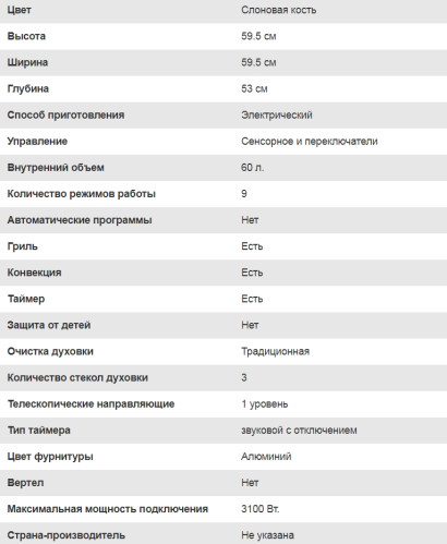 Электрический духовой шкаф Lex (Лекс) EDP 093 IV
