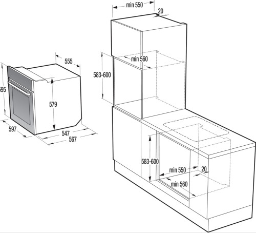 Электрический духовой шкаф Gorenje (Горенье) BO627INB
