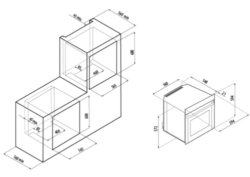 Электрический духовой шкаф Fornelli (Форнелли) FEA 60 SOPRANO IX/Bl