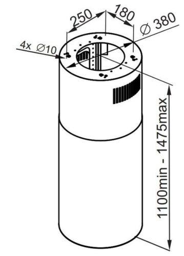 Вытяжка MAUNFELD (Маунфилд) LEE ISLA 39 BLACK