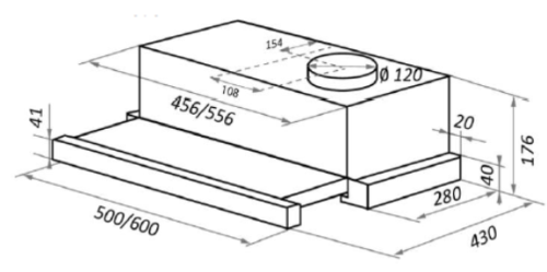 Встраиваемая вытяжка HOMSair (ХОМСэйр) FLAT 60 Белый