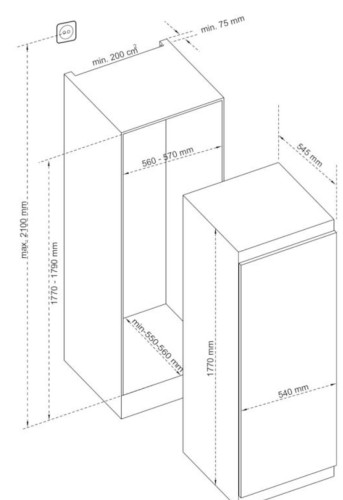Встраиваемый холодильник Kuppersberg (Купперсберг) SRB 1770