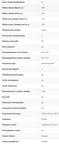 Холодильник Jacky's (Джекис) JR FB192NF