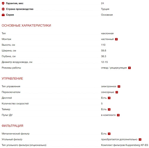 Вытяжка Kuppersberg (Купперсберг) F 693 W