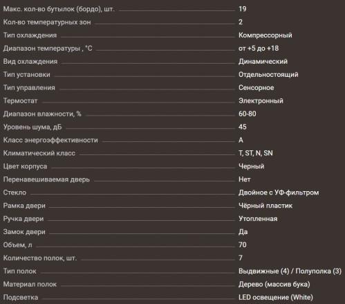 Винный шкаф Meyvel (Мейвел) MV19-KBF2