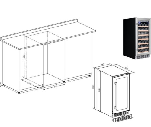 Винный шкаф Temptech (Темптек) WPQ38SCS