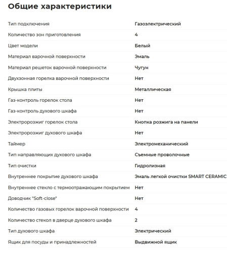 Комбинированная плита GEFEST (Гефест) ПГЭ 6102-02