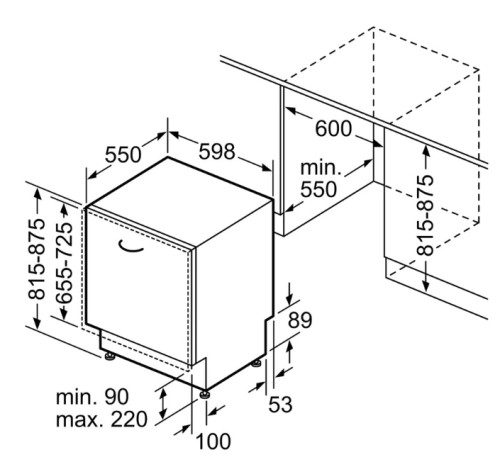 Встраиваемая посудомоечная машина Bosch (Бош) SMV6YCX02E