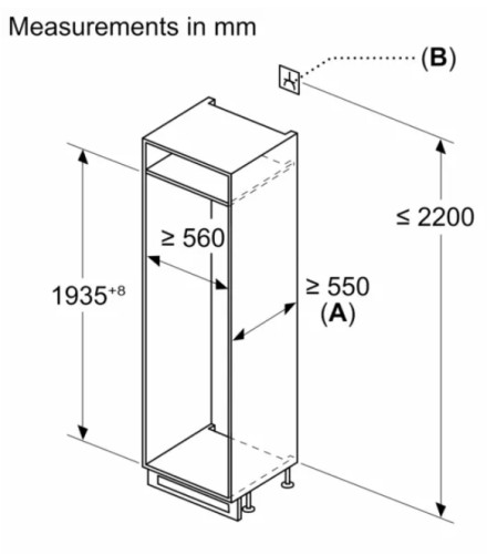 Встраиваемый холодильник Bosch (Бош) KIN96VFD0