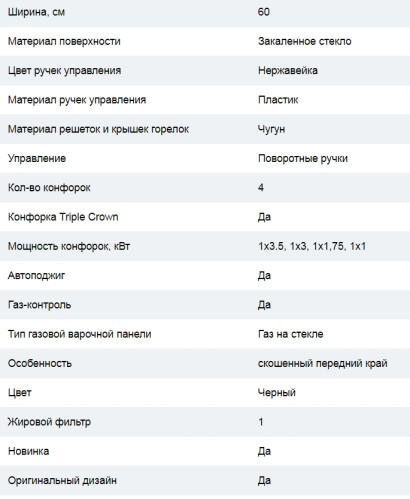 Газовая варочная панель Cata (Ката) LCI 6031 BK