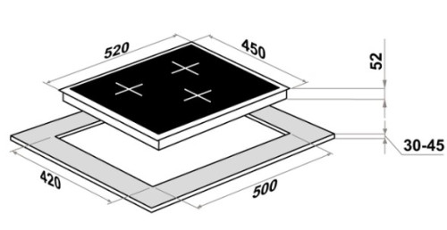 Электрическая варочная панель MAUNFELD (Маунфилд) CVCE453BK