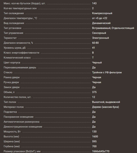 Винный шкаф Meyvel (Мейвел) MV141PRO-KBT2