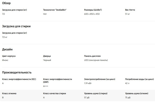 Стиральная машина Samsung (Самсунг) WW70AG5S20CXLP