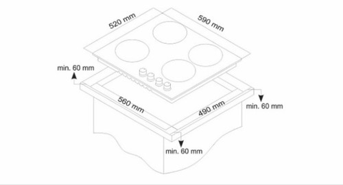 Электрическая варочная панель Simfer (Симфер) H60E04M011