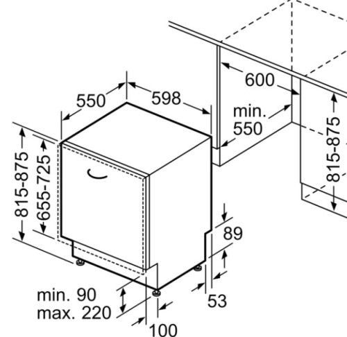 Встраиваемая посудомоечная машина Bosch (Бош) SMV25AX06E