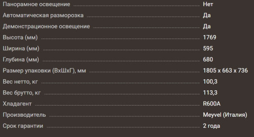 Винный шкаф Meyvel (Мейвел) MV160-KST2