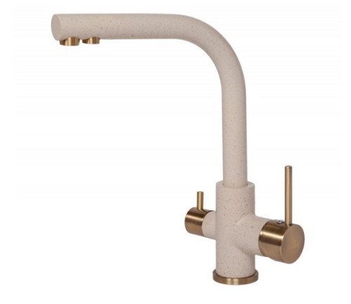 Смеситель для кухни Paulmark (Паульмарк) Essen Es213011-328-BR, бежевый/бронза