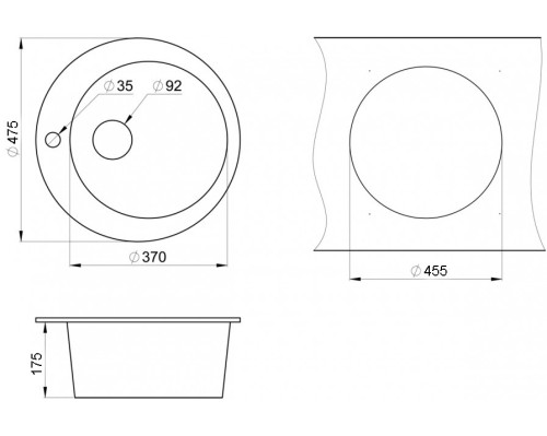 Кухонная мойка Granula (Гранула) GR-4801 gr, графит