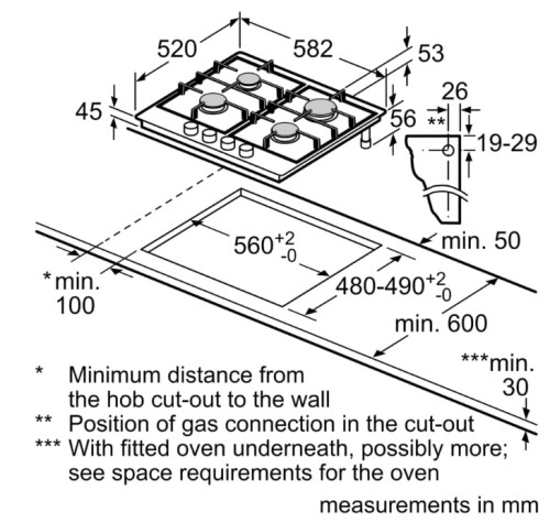 Газовая варочная панель Bosch (Бош) PCP6A5I90M