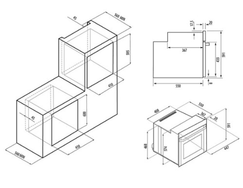 Электрический духовой шкаф Fornelli (Форнелли) FEA 45 CORRENTE WH