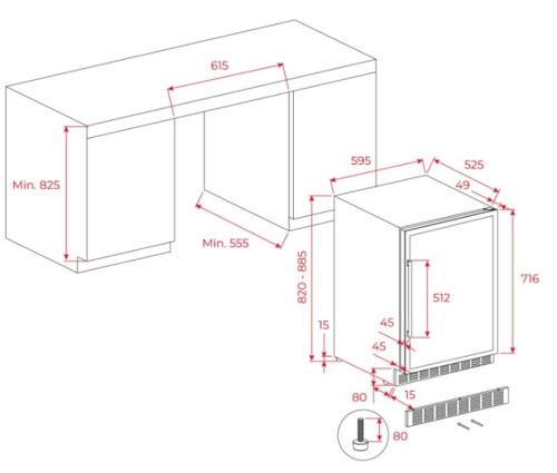 Встраиваемый винный шкаф Teka (Тека) RVU 20046