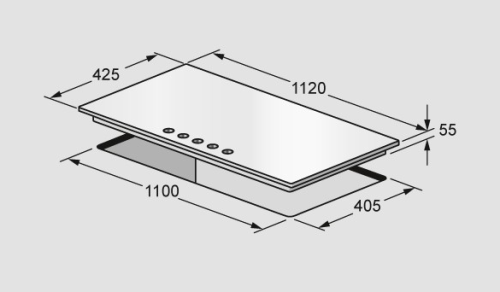 Газовая варочная панель Fulgor-Milano (Фулгор-Милано) LH 1124 G 2DWK ME