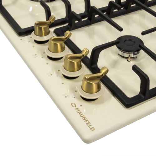 Газовая варочная панель MAUNFELD (Маунфилд) EGHE.64.33CBG.R/G бежевый + ВИДЕО О ТОВАРЕ