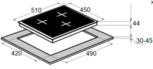 Электрическая варочная панель MAUNFELD (Маунфилд) EVCE453SDPBK