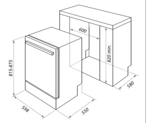Встраиваемая посудомоечная машина HOMSair (ХОМСэйр) DW67M