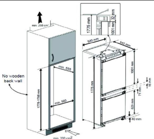Встраиваемый холодильник Teka (Тека) TKI4 325 DD