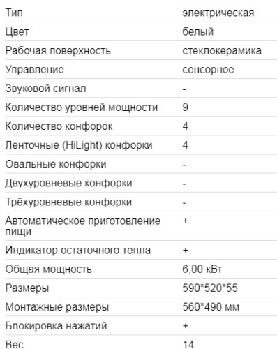 Электрическая варочная панель EXITEQ (Экзитег) EXH-100CW