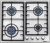 Газовая варочная панель HOMSair (ХОМСэйр) HGS646S
