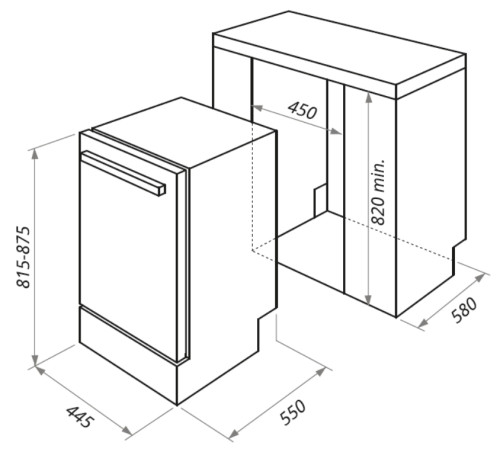 Встраиваемая посудомоечная машина MAUNFELD (Маунфилд) MLP-08SR
