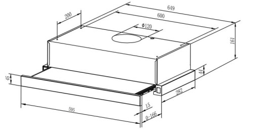 Вытяжка Weissgauff (Вайсгауф) TEL 06 2M BL