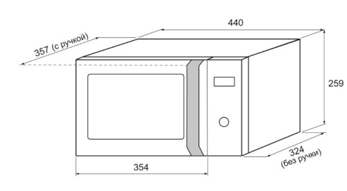 Микроволновая печь Krona (Крона) QUANTUM 44 BL/IX