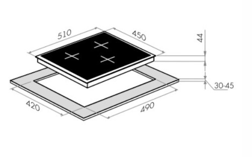 Индукционная варочная панель MAUNFELD (Маунфилд) EVI.453-BK