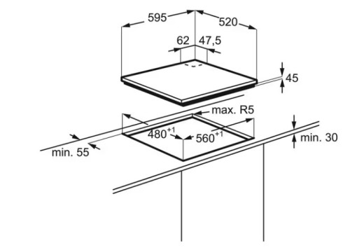 Газовая варочная панель Electrolux (Электролюкс) KGG6456K