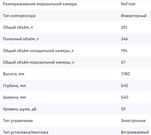 Встраиваемый холодильник MAUNFELD (Маунфилд) MBF177NFFWGR Inverter