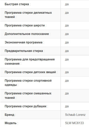 Стиральная машина Schaub Lorenz (Шауб Лоренц) SLW MC6133