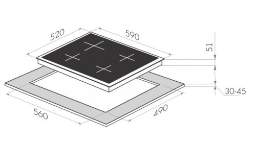 Газовая варочная панель MAUNFELD (Маунфилд) MGHE.64.74RWAS